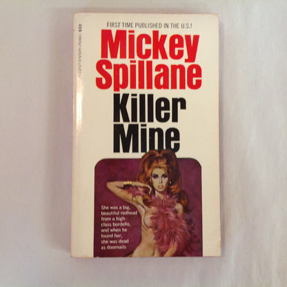 Vintage 1968 Mass Market Paperback Killer Mine Mickey Spillane First US Edition