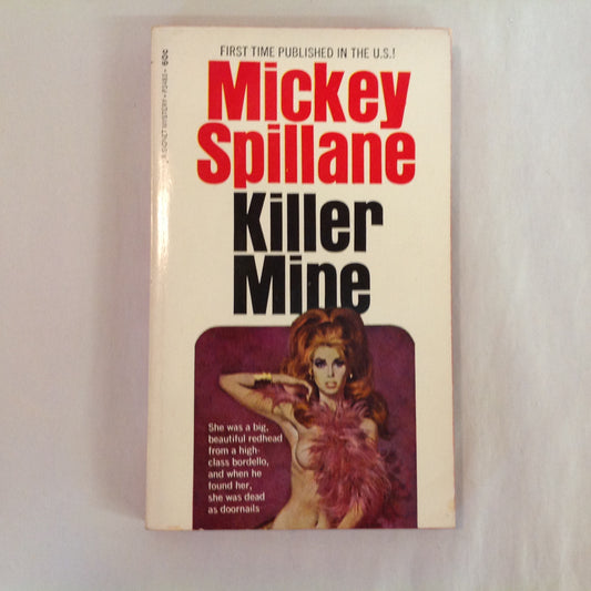 Vintage 1968 Mass Market Paperback Killer Mine Mickey Spillane First US Edition