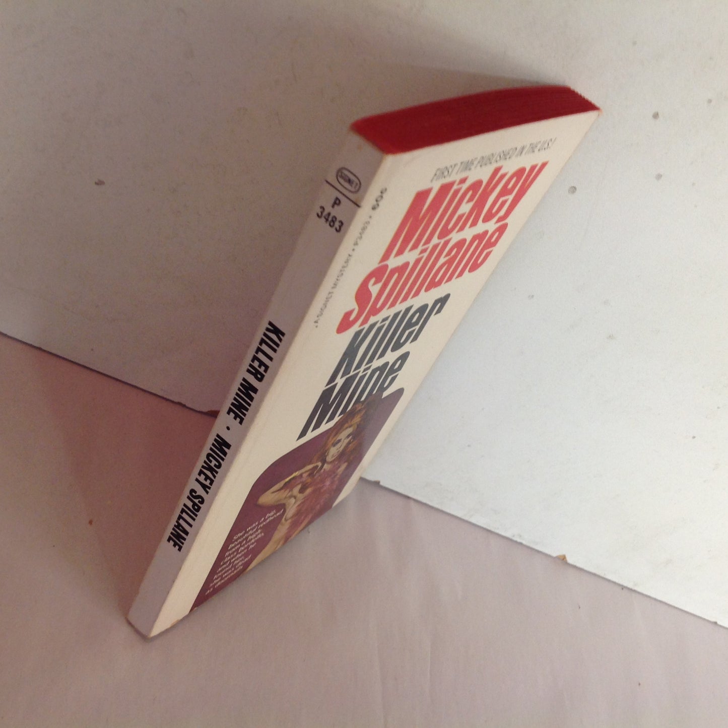 Vintage 1968 Mass Market Paperback Killer Mine Mickey Spillane First US Edition