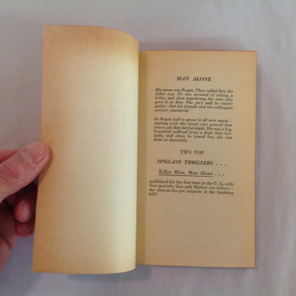 Vintage 1968 Mass Market Paperback Killer Mine Mickey Spillane First US Edition