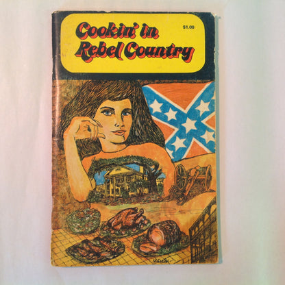 Vintage 1972 Paperback Cookin' In Rebel County Baxter Lane