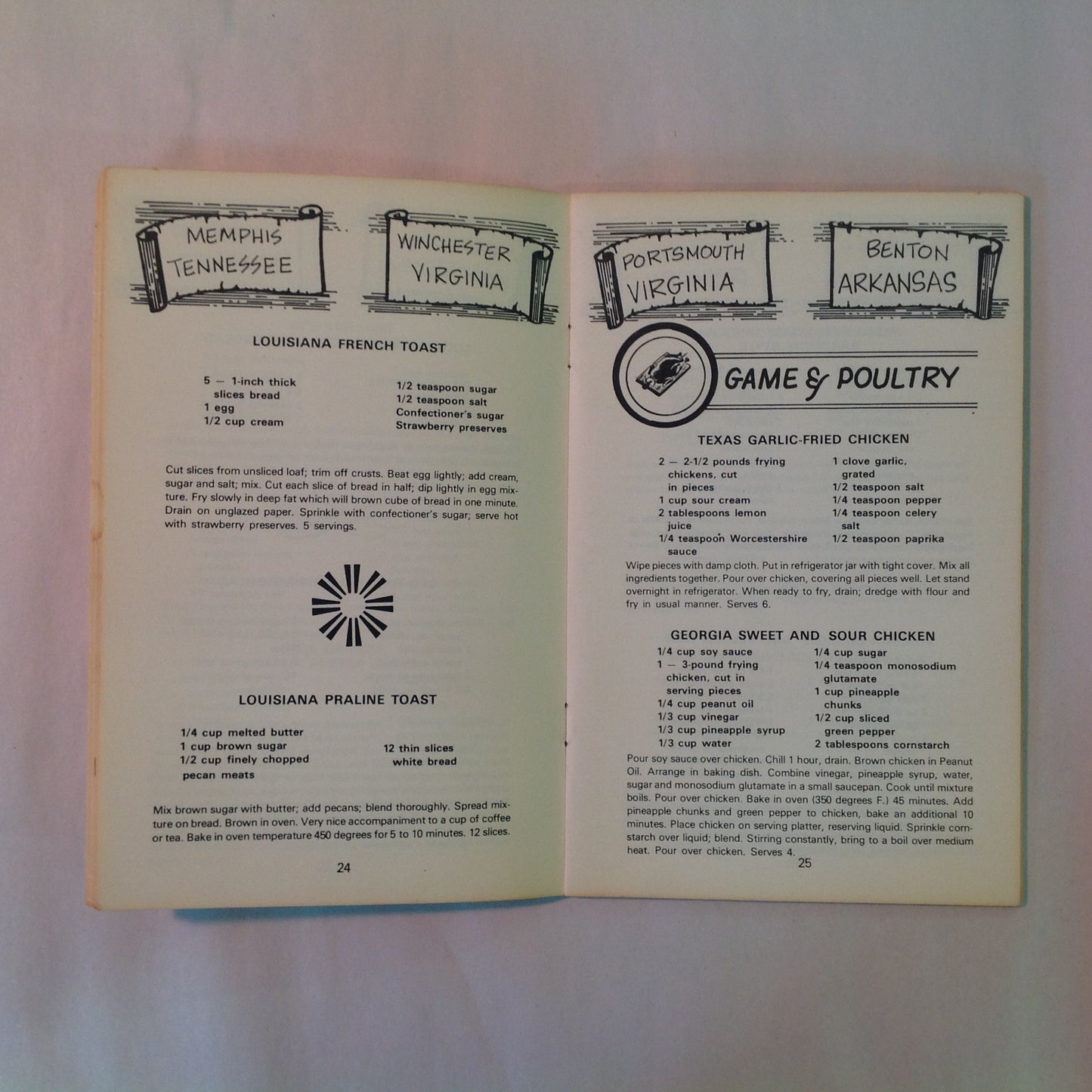 Vintage 1972 Paperback Cookin' In Rebel County Baxter Lane