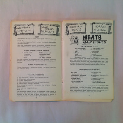 Vintage 1972 Paperback Cookin' In Rebel County Baxter Lane