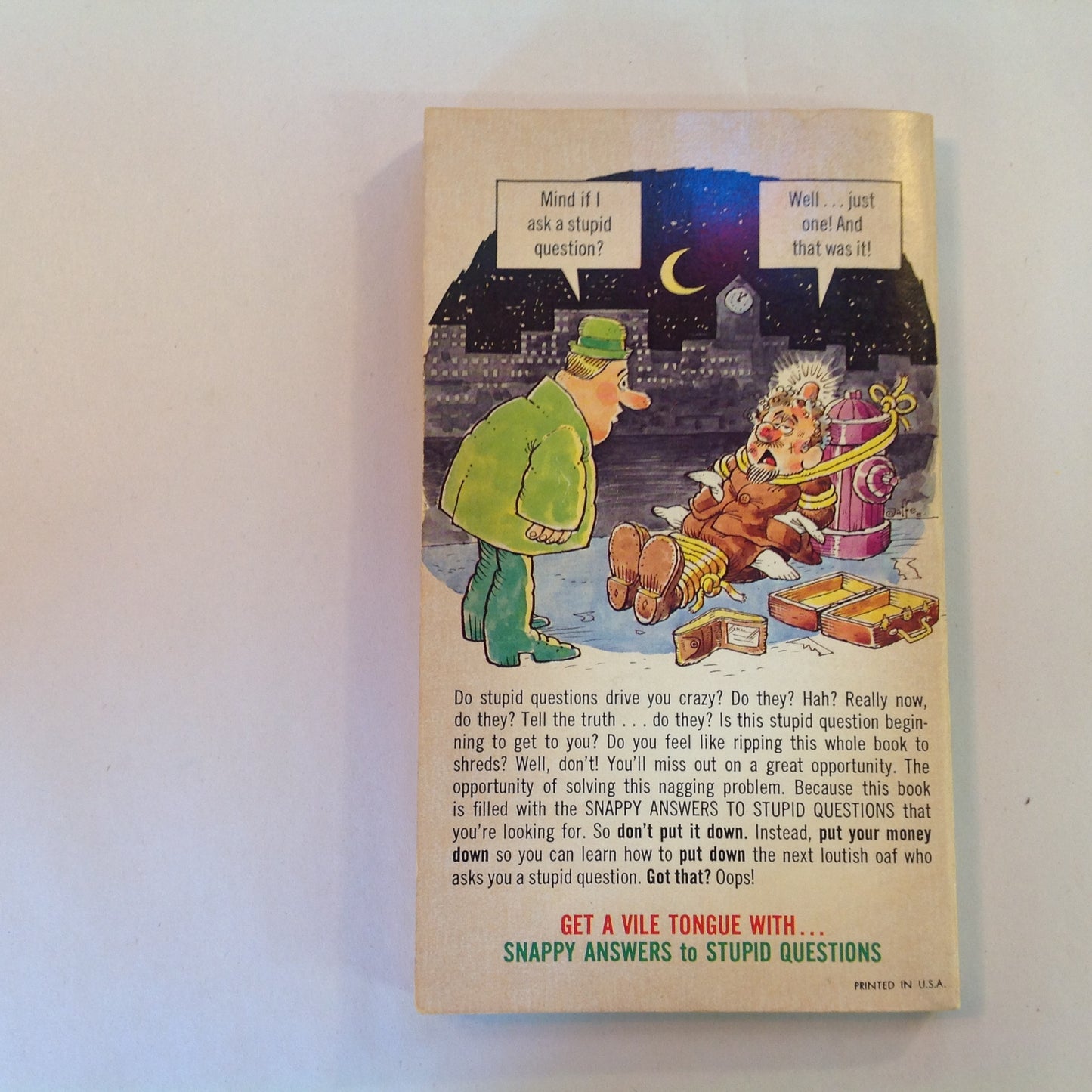 Vintage 1976 Mass Market Paperback MAD's Al Jaffee Spews Out Snappy Answers to Stupid Questions