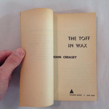 Vintage 1968 Mass Market Paperback The Toff in Wax John Creasey Pyramid First Edition
