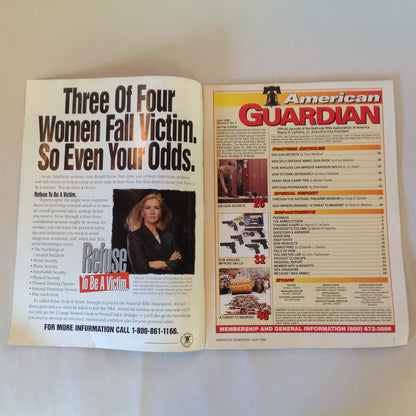 Vintage Apr 1998 American Guardian Magazine NRA Journal 2nd Gun Secrets Fanny Pack Carry Tips