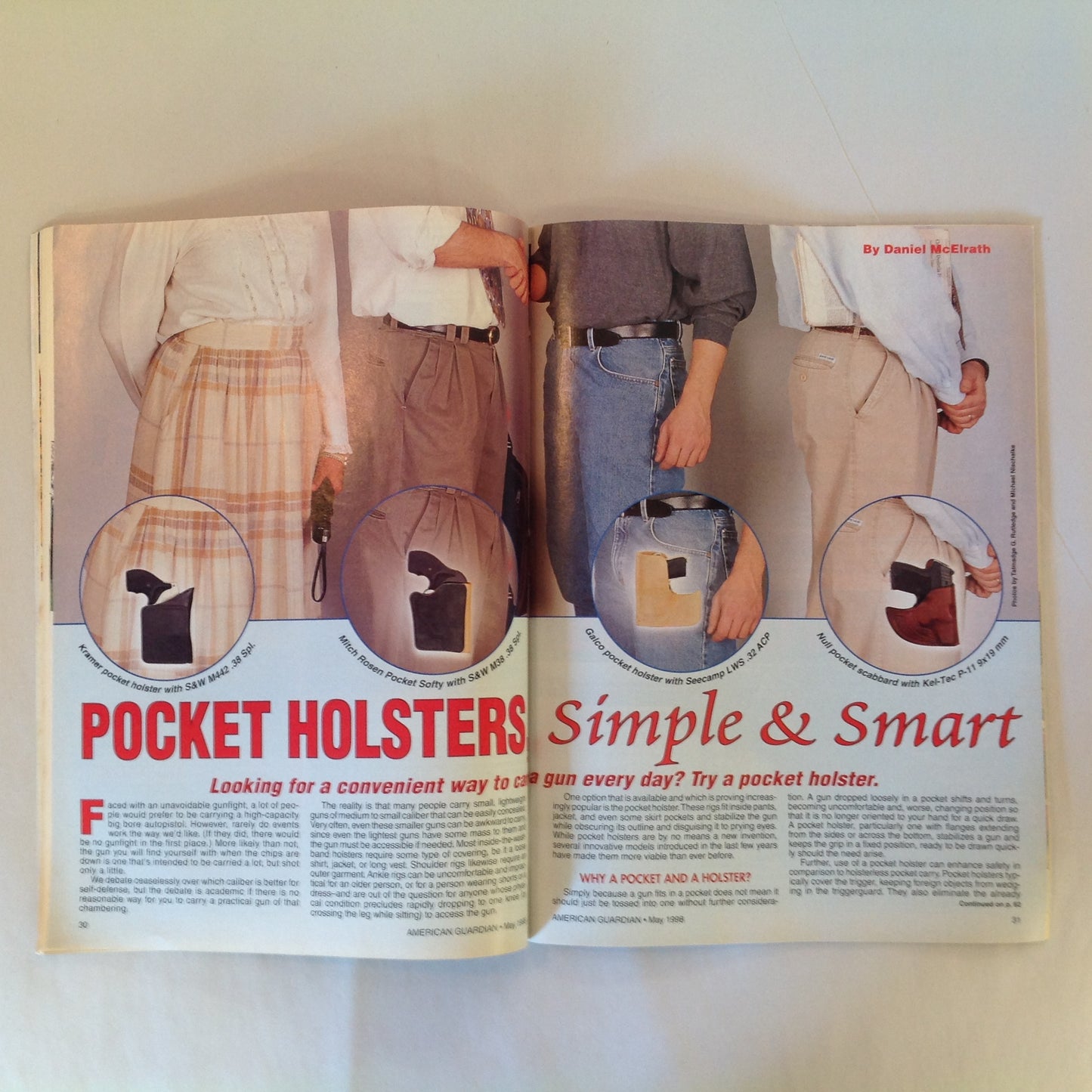 Vintage May 1998 American Guardian Magazine NRA Zero In On Accuracy Pocket Holster Options New Guns for '98