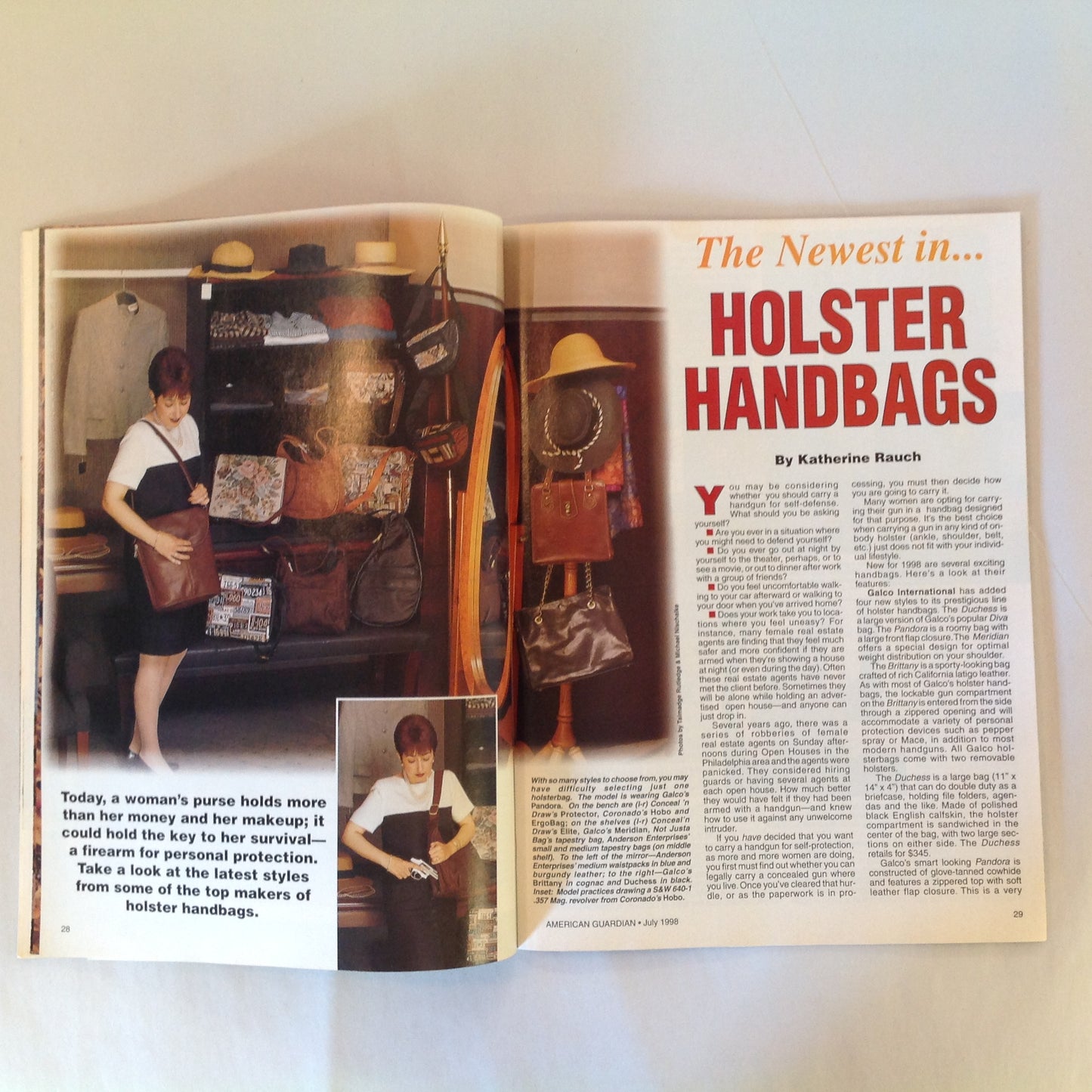 Vintage Jul 1998 American Guardian Magazine 2nd Amendment Security In the Woods Pistols That Act Like Revolvers