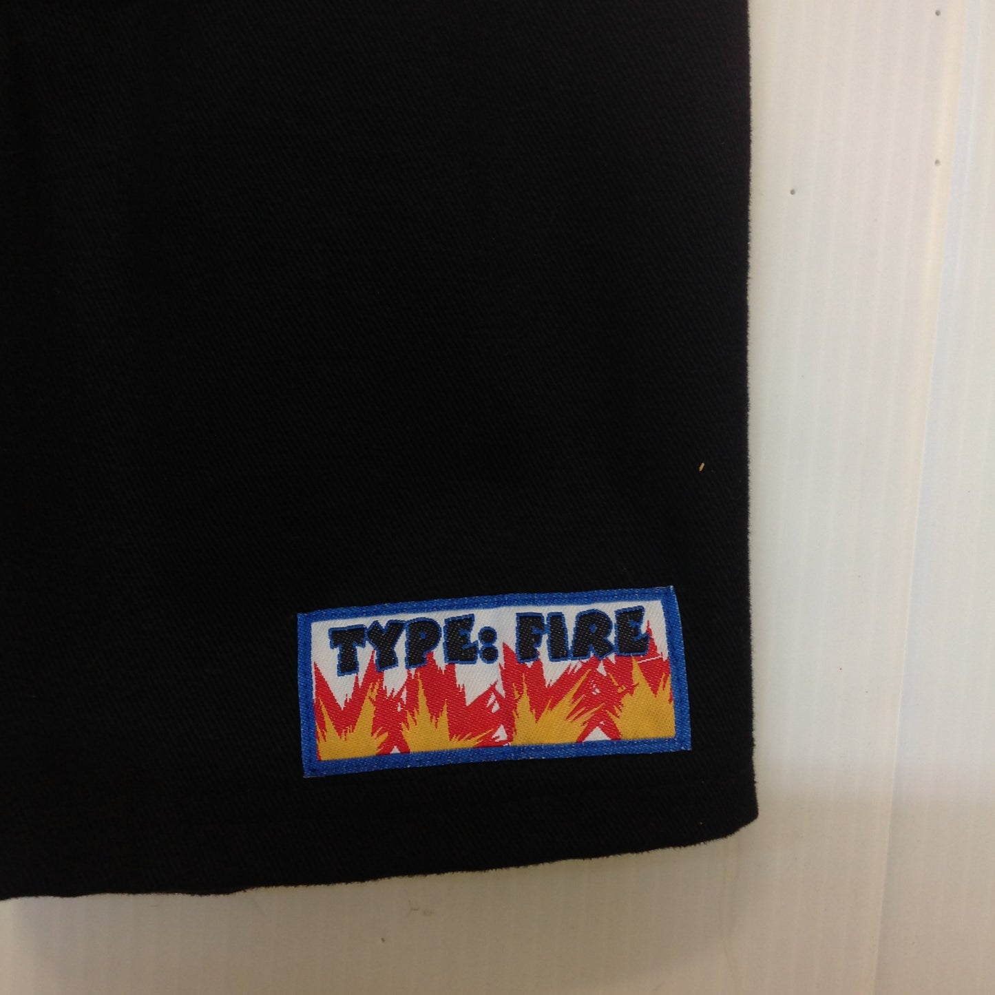 Vintage 1990's Official Nintendo Pokemon Black Child's Type: Fire Suspender Shorts Size 6 NWT