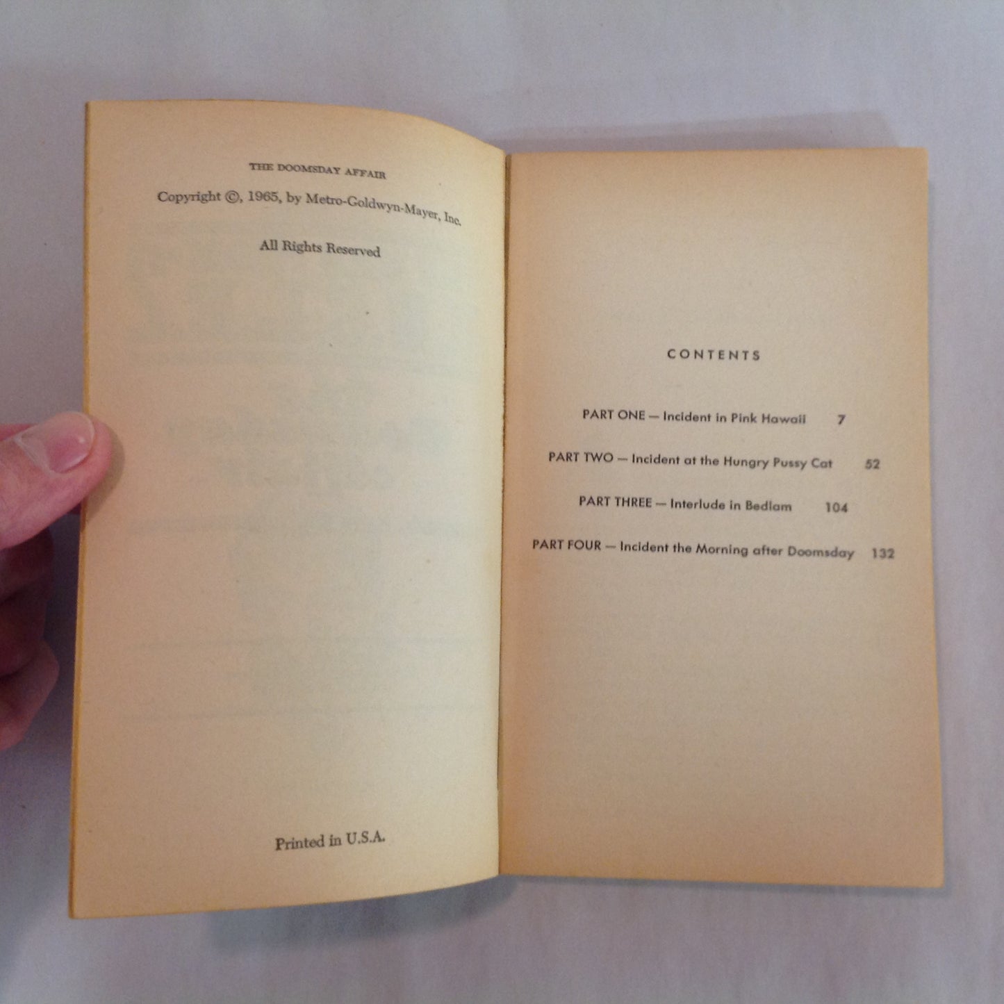 Vintage 1965 Mass Market Paperback The Man From UNCLE Number 2: The Doomsday Affair Harry Whittington First ACE Edition