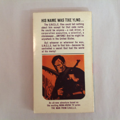Vintage 1965 Mass Market Paperback The Man From UNCLE Number 2: The Doomsday Affair Harry Whittington First ACE Edition