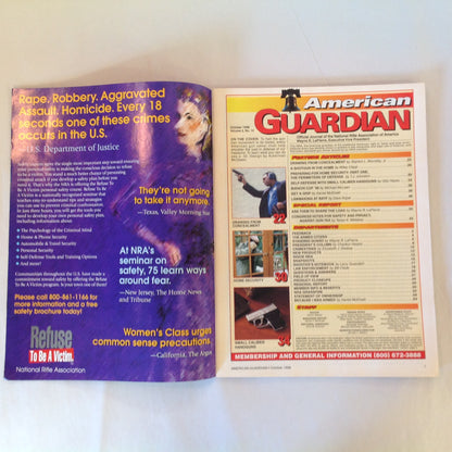 Vintage Oct 1998 American Guardian Magazine NRA Journal Ask Them to Share the Load!