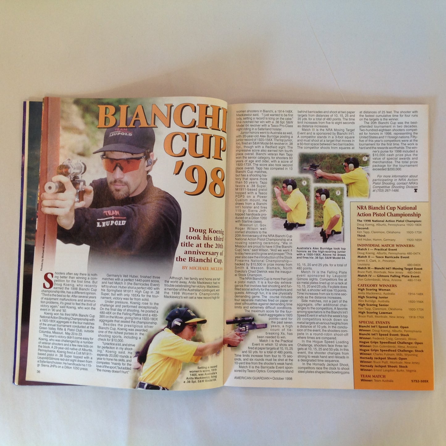 Vintage Oct 1998 American Guardian Magazine NRA Journal Ask Them to Share the Load!