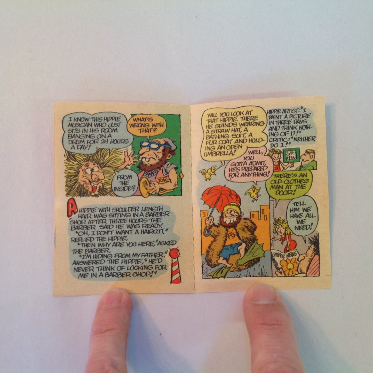 Vintage 1970's Topps Funny Li'l Joke Book Volume 41 Hippy Jokes No. 2 Cartoons