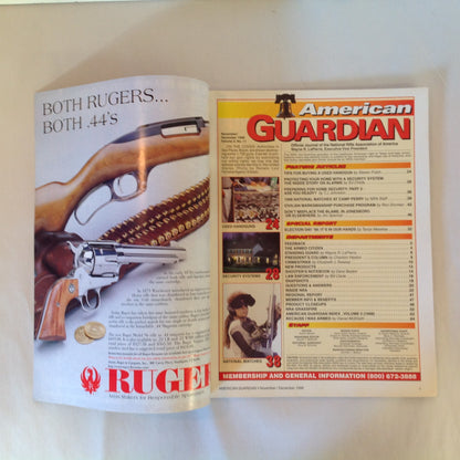 Vintage Nov/Dec 1998 American Guardian Magazine NRA Journal VOTE!