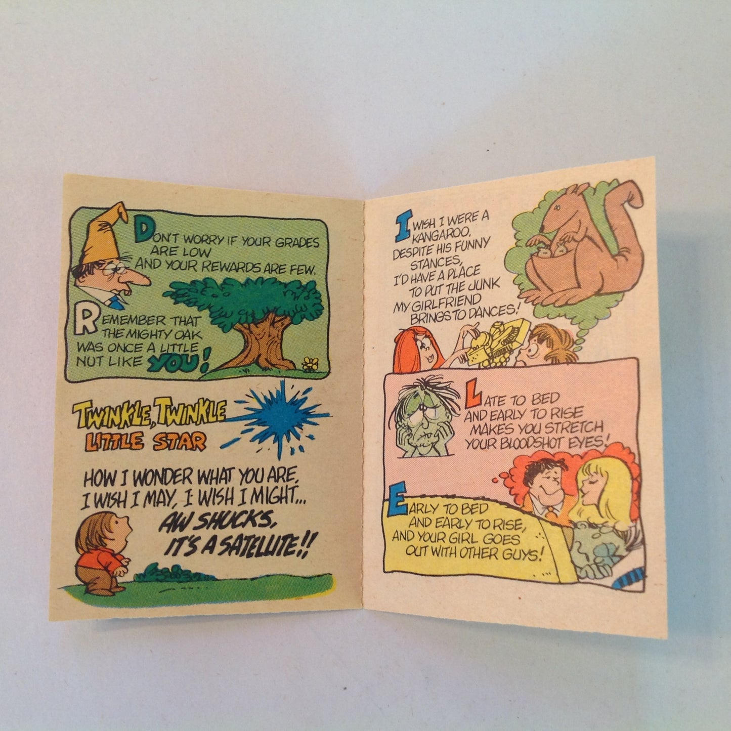 Vintage 1970's Topps Funny Li'l Joke Book Volume 5 Crazy Poems Cartoons Humor