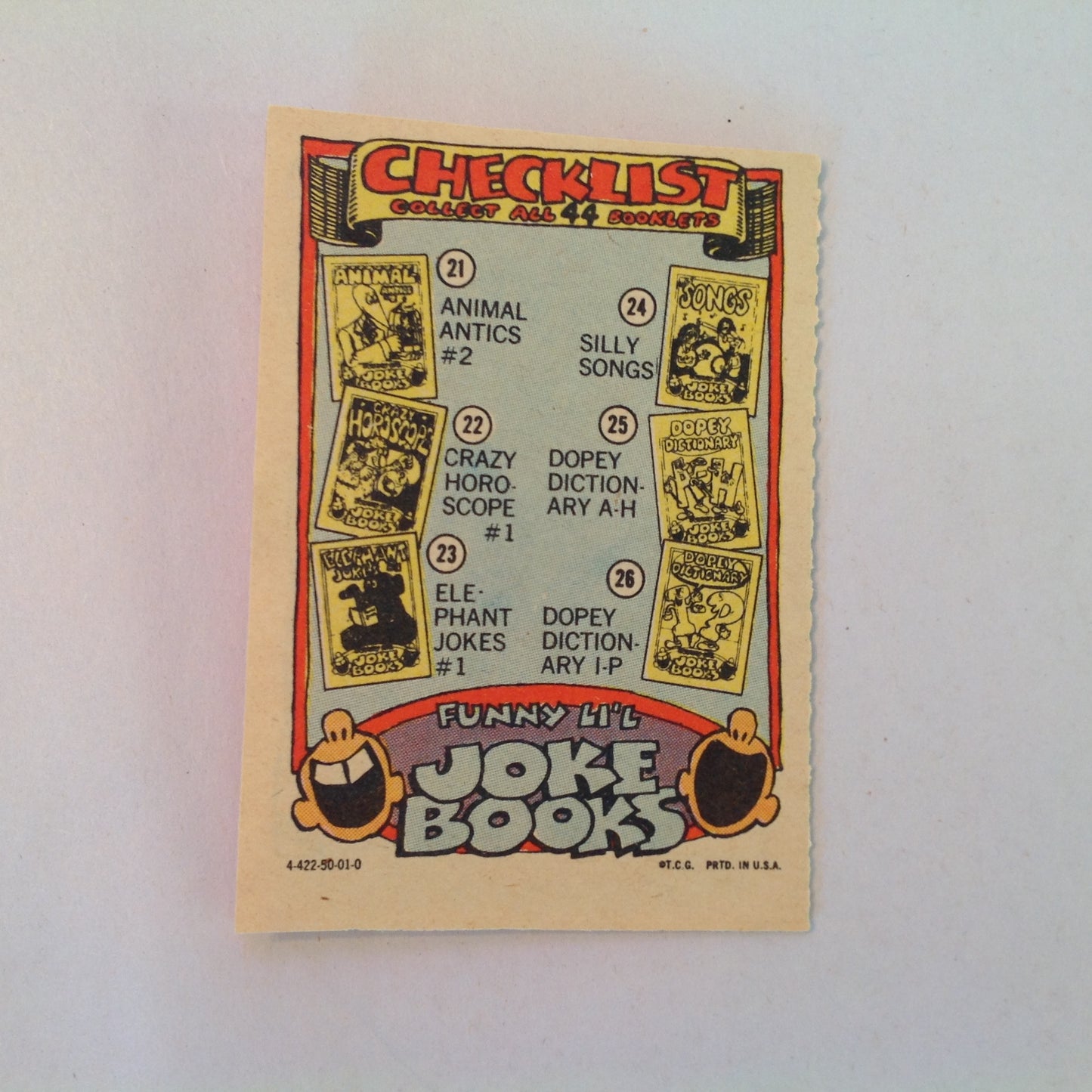 Vintage 1970's Topps Funny Li'l Joke Book Volume 5 Crazy Poems Cartoons Humor