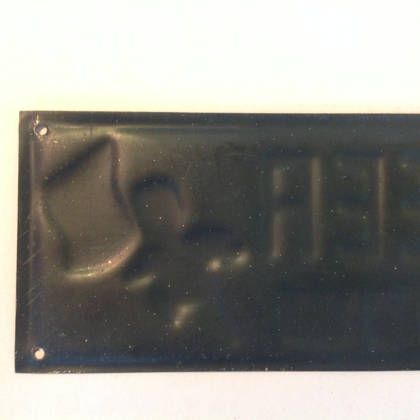 Vintage 1950's-60's Enamel Paint Metal Door Handle Push Plate Sign Buckeye Beer "Picks You Up!"