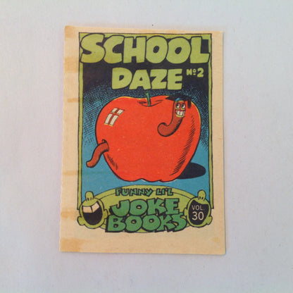 Vintage 1970's Topps Funny Li'l Joke Book Volume 30 School Daze No. 2 Cartoons