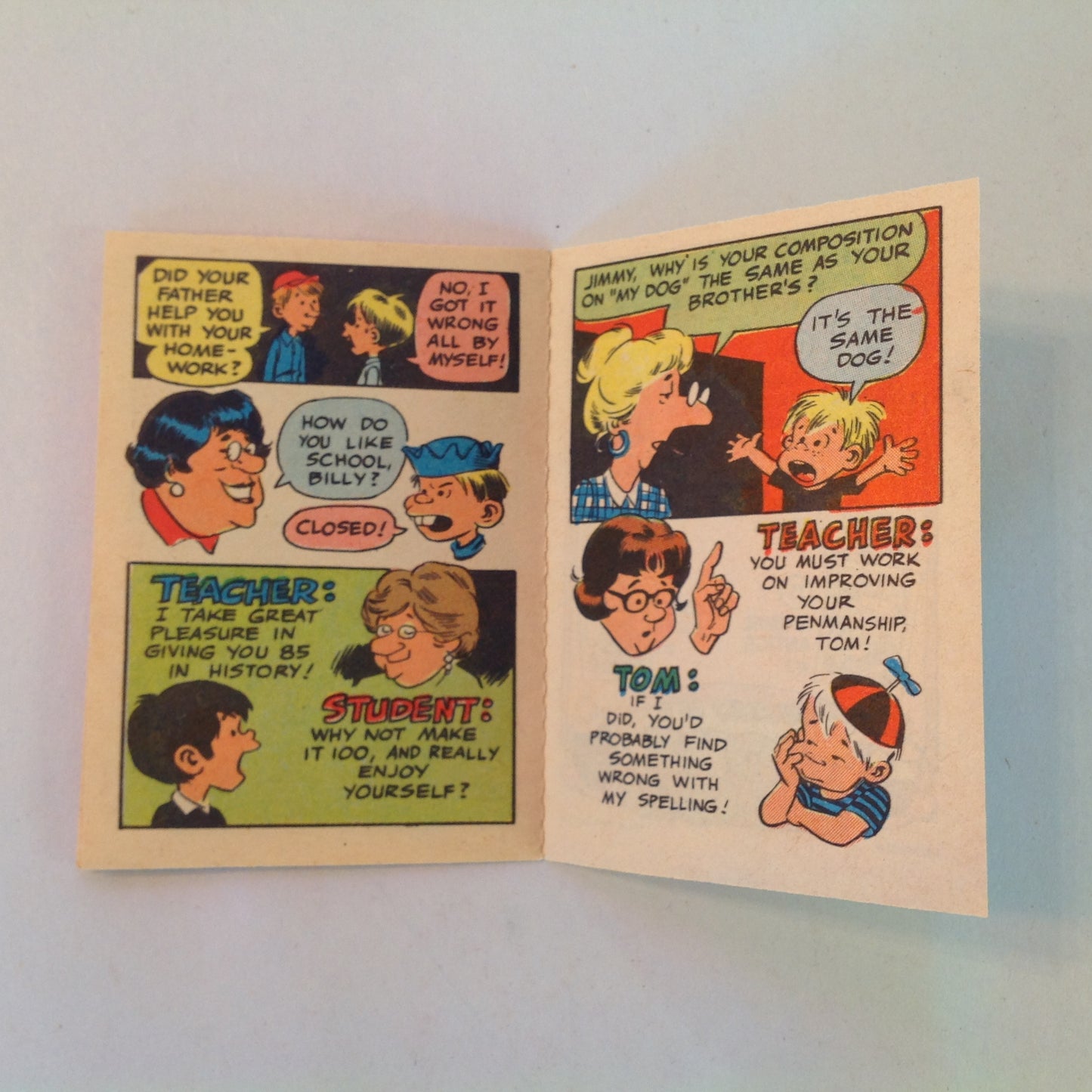 Vintage 1970's Topps Funny Li'l Joke Book Volume 30 School Daze No. 2 Cartoons