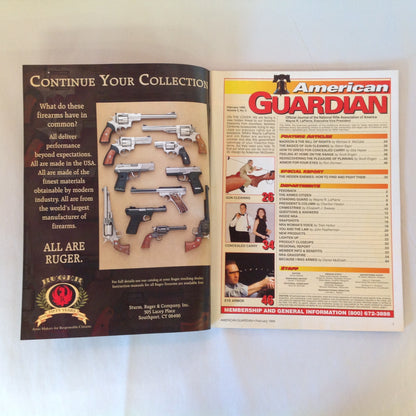 Vintage Feb 1999 American Guardian Magazine NRA Journal Wayne LaPierre & Jim Baker Finding and Fighting