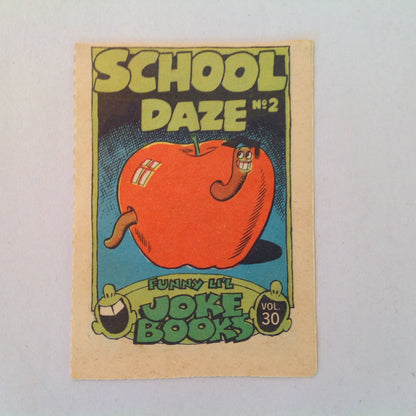 Vintage 1970's Topps Funny Li'l Joke Book Volume 30 School Daze No. 2 Cartoons