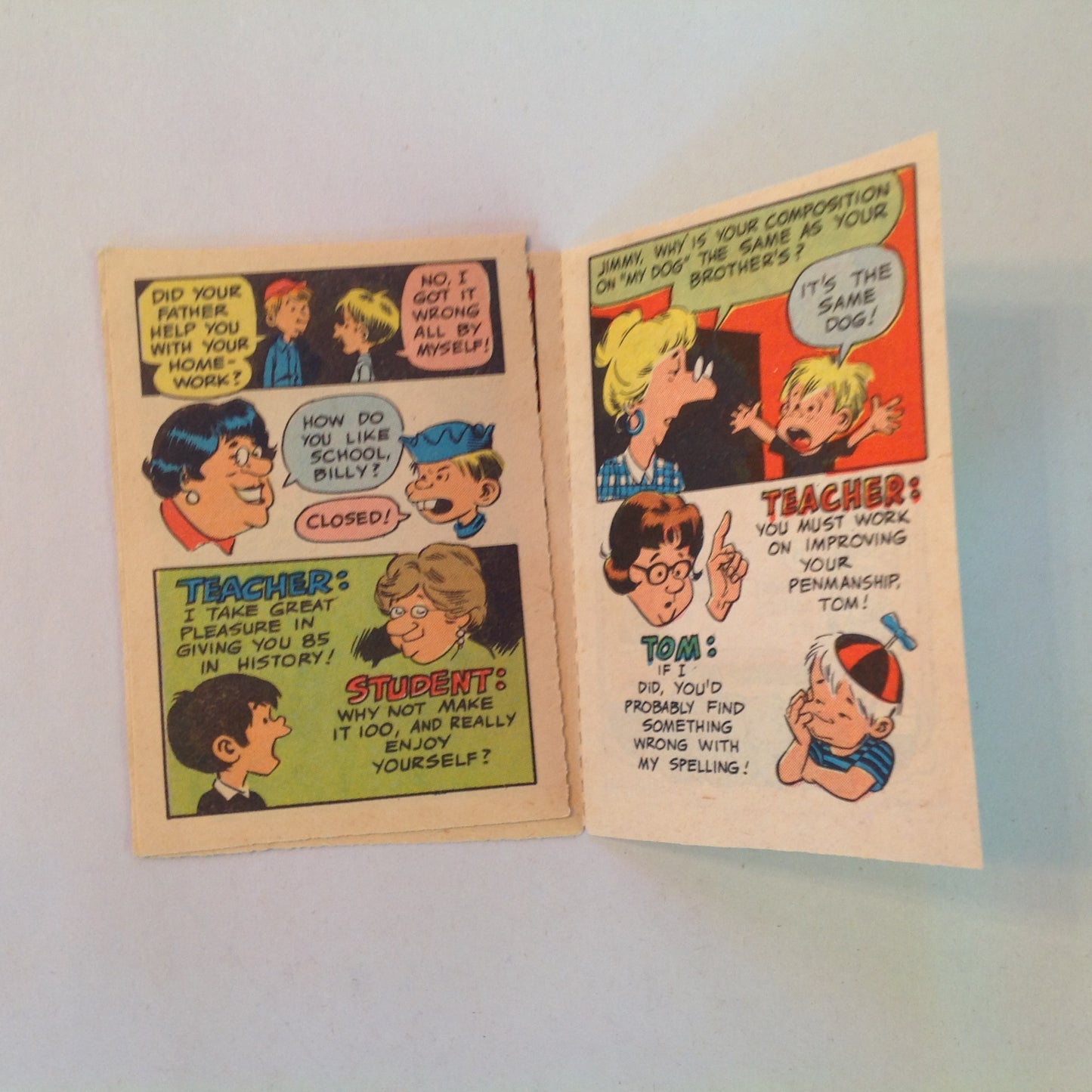 Vintage 1970's Topps Funny Li'l Joke Book Volume 30 School Daze No. 2 Cartoons