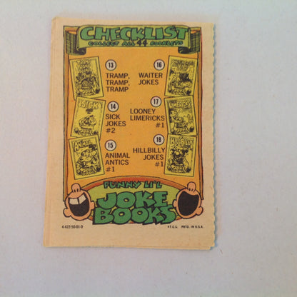 Vintage 1970's Topps Funny Li'l Joke Book Volume 30 School Daze No. 2 Cartoons