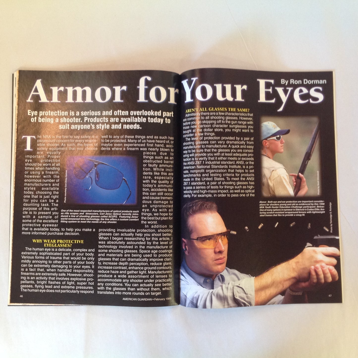Vintage Feb 1999 American Guardian Magazine NRA Journal Wayne LaPierre & Jim Baker Finding and Fighting