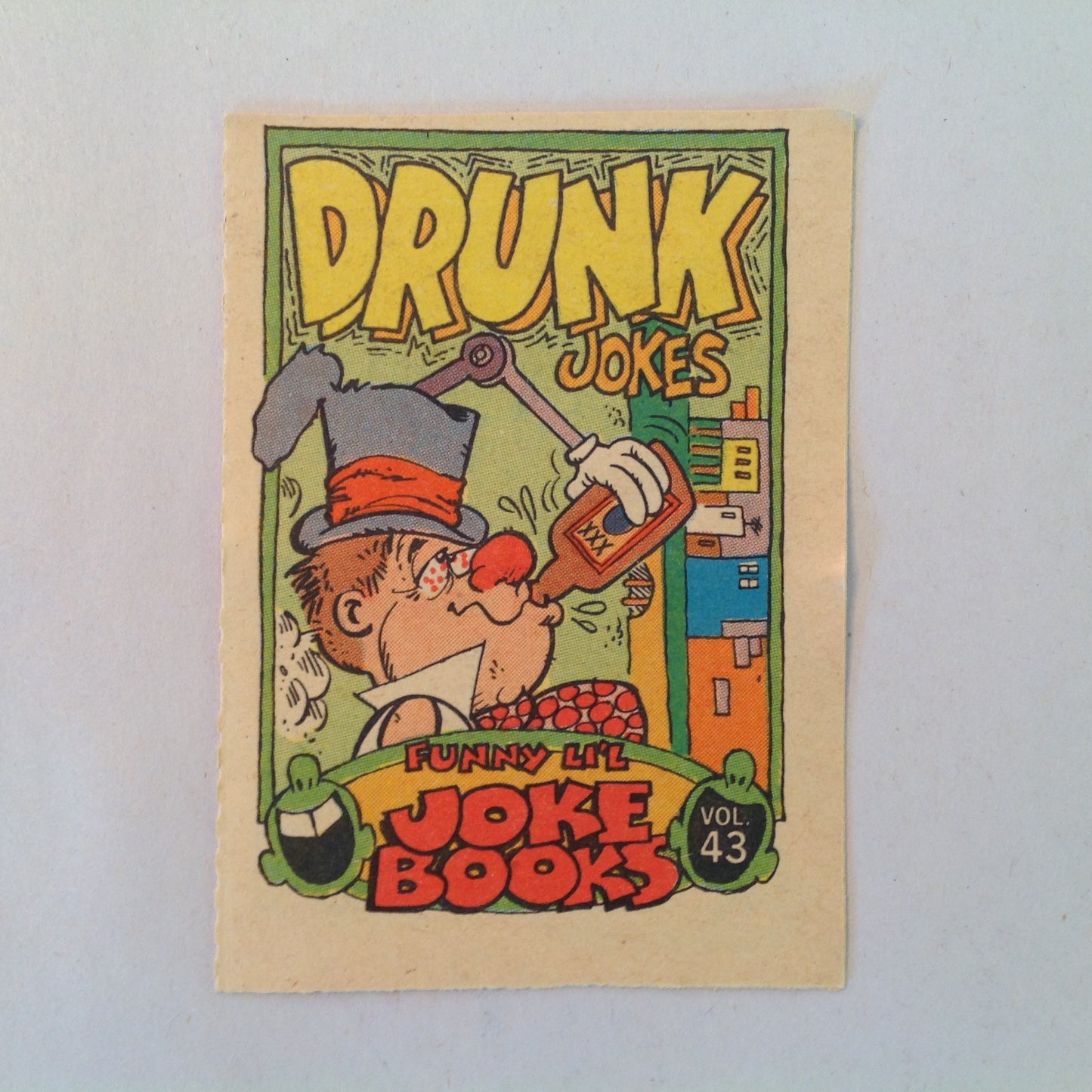 Vintage 1970's Topps Funny Li'l Joke Book Volume 43 Drunk Jokes Cartoon Humor