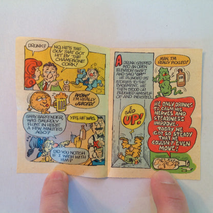 Vintage 1970's Topps Funny Li'l Joke Book Volume 43 Drunk Jokes Cartoon Humor