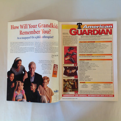 Vintage Mar 1999 American Guardian Magazine NRA Live News Official Journal