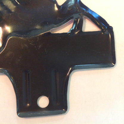 Vintage 1950's-60's Enamel Painted Gas Plate Topper Mobil Drive Safely Red Pegasus