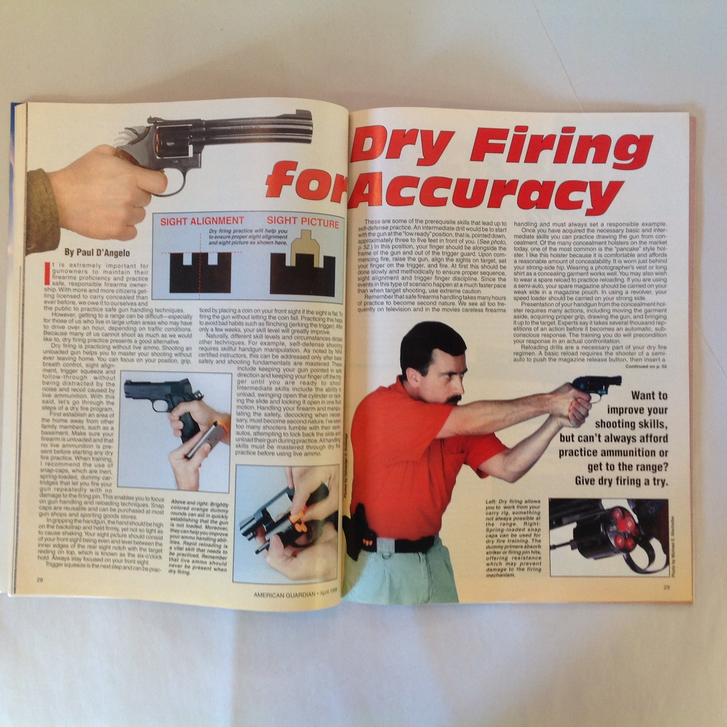 Vintage Apr 1999 American Guardian Magazine NRA Journal New Guns & Gear for '99