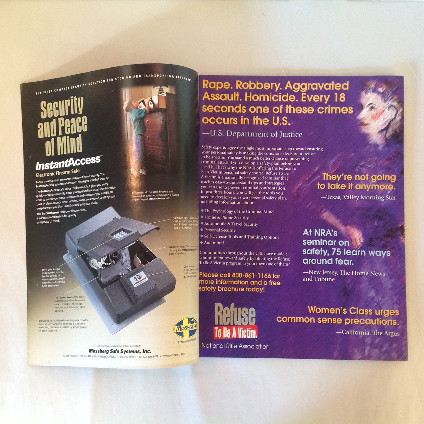 Vintage May 1999 American Guardian Magazine NRA Journal Hired Guns Vs. Your Guns