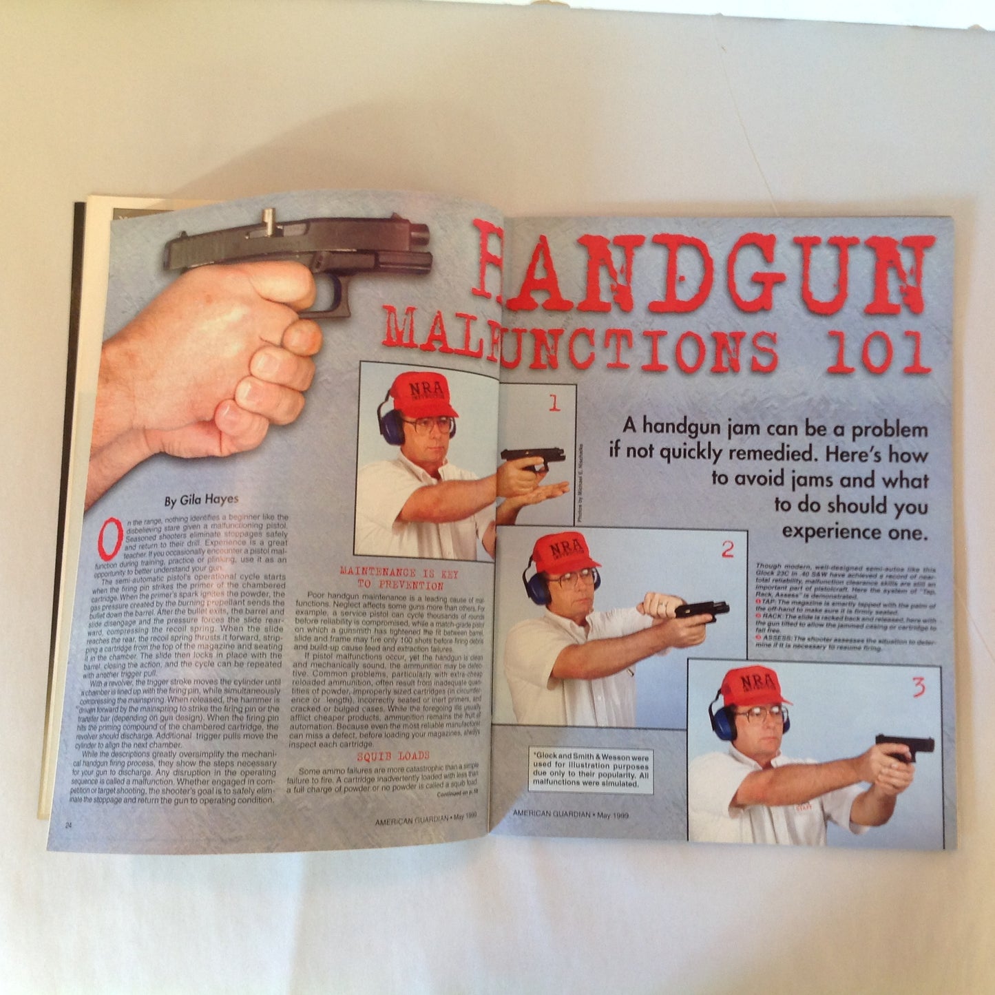 Vintage May 1999 American Guardian Magazine NRA Journal Hired Guns Vs. Your Guns