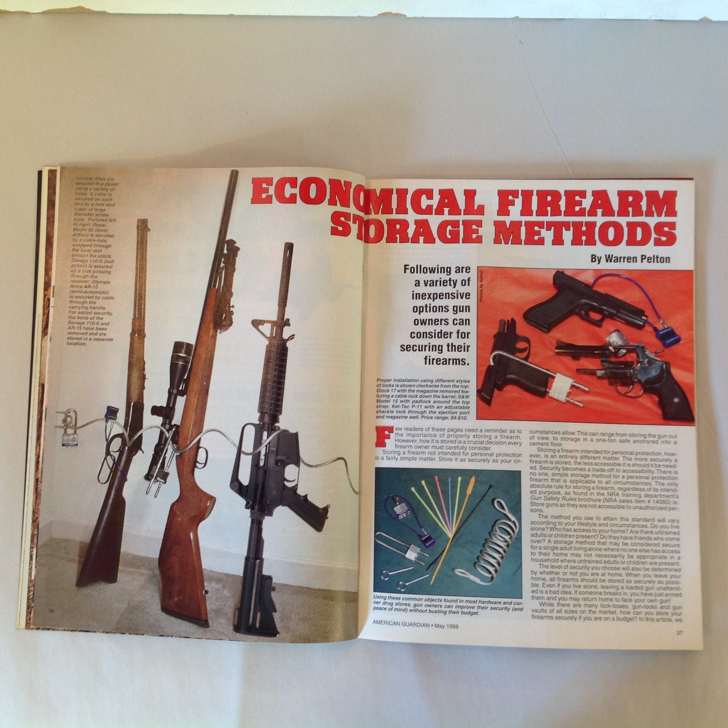 Vintage May 1999 American Guardian Magazine NRA Journal Hired Guns Vs. Your Guns