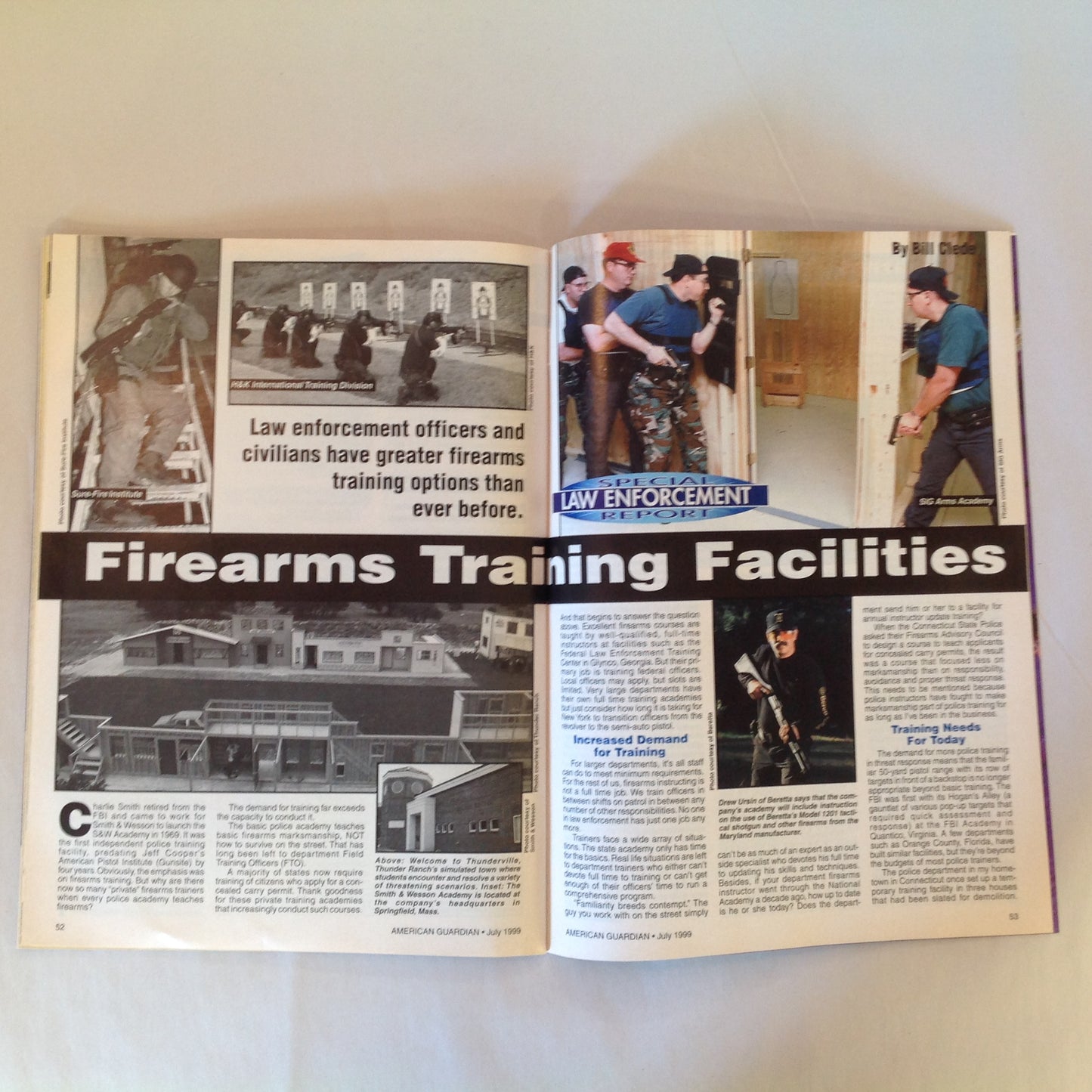 Vintage Jul 1999 American Guardian Magazine NRA Journal Trends in Law Enforcement Handguns Firearms Training Facilities Secrets of Concealed Carry