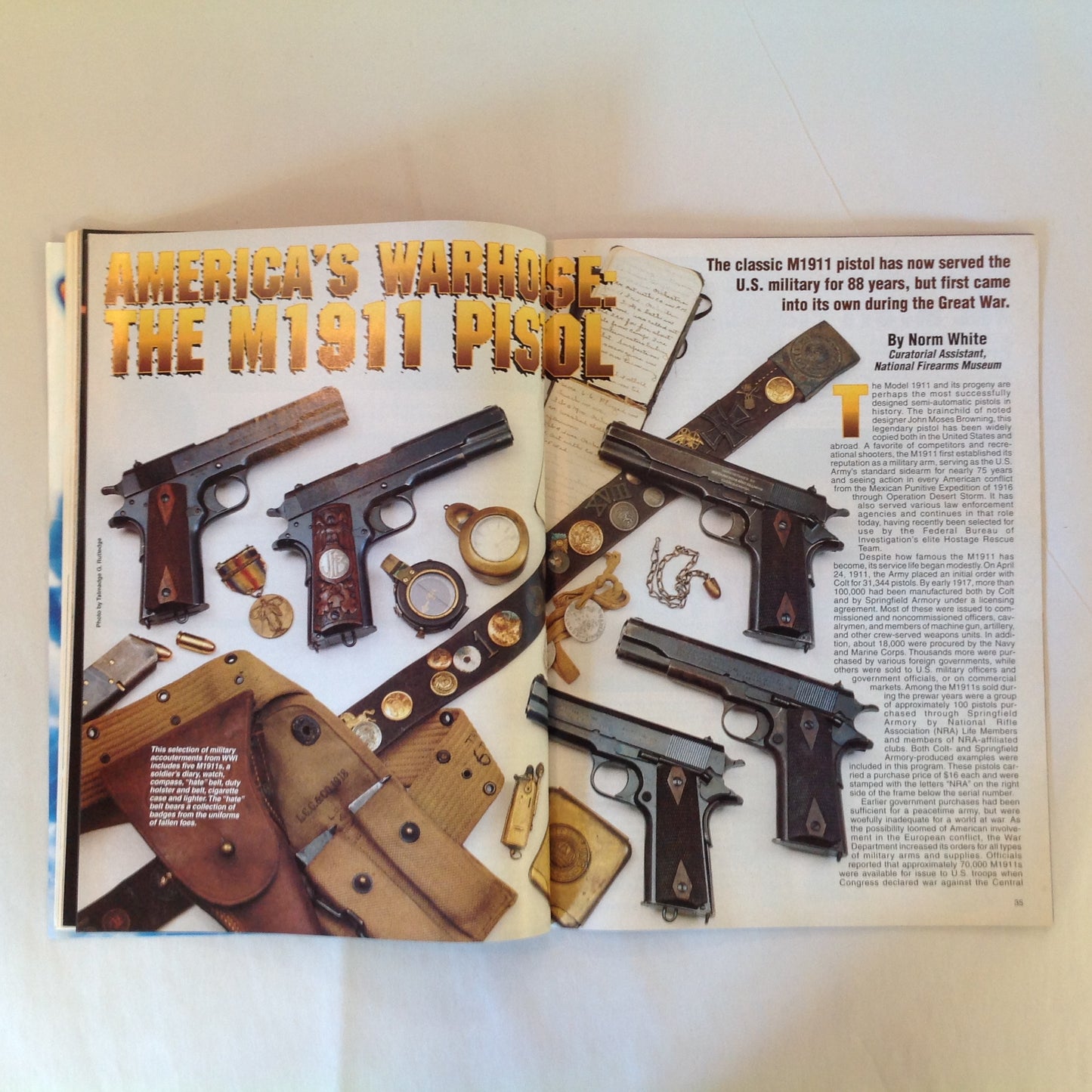 Vintage Oct 1999 American Guardian Magazine NRA Journal Handgun Sight Options America's Warhorse M1911 Hearing Protection