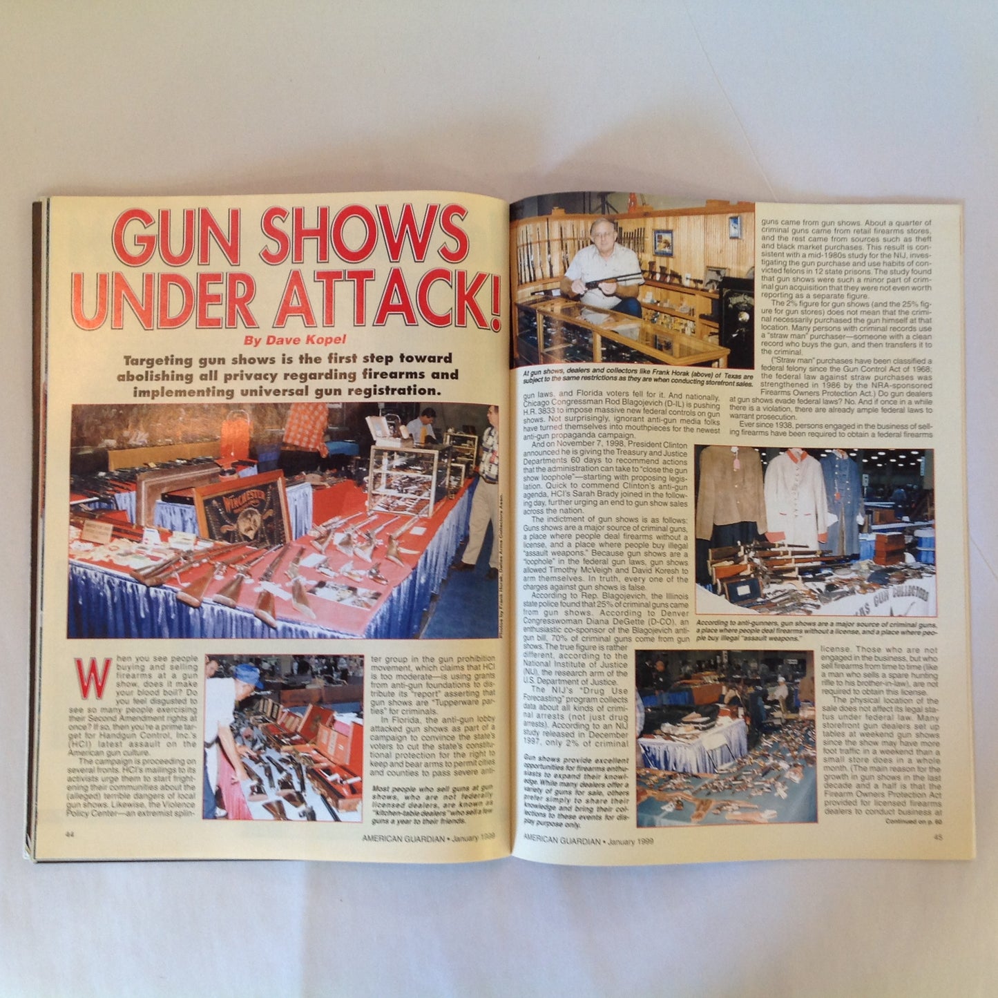 Vintage Jan 1999 American Guardian Rebirth of Snub-Nose Revolver Guns Shows Under Attack! New Trends in Indoor Ammo Highpower Rifles