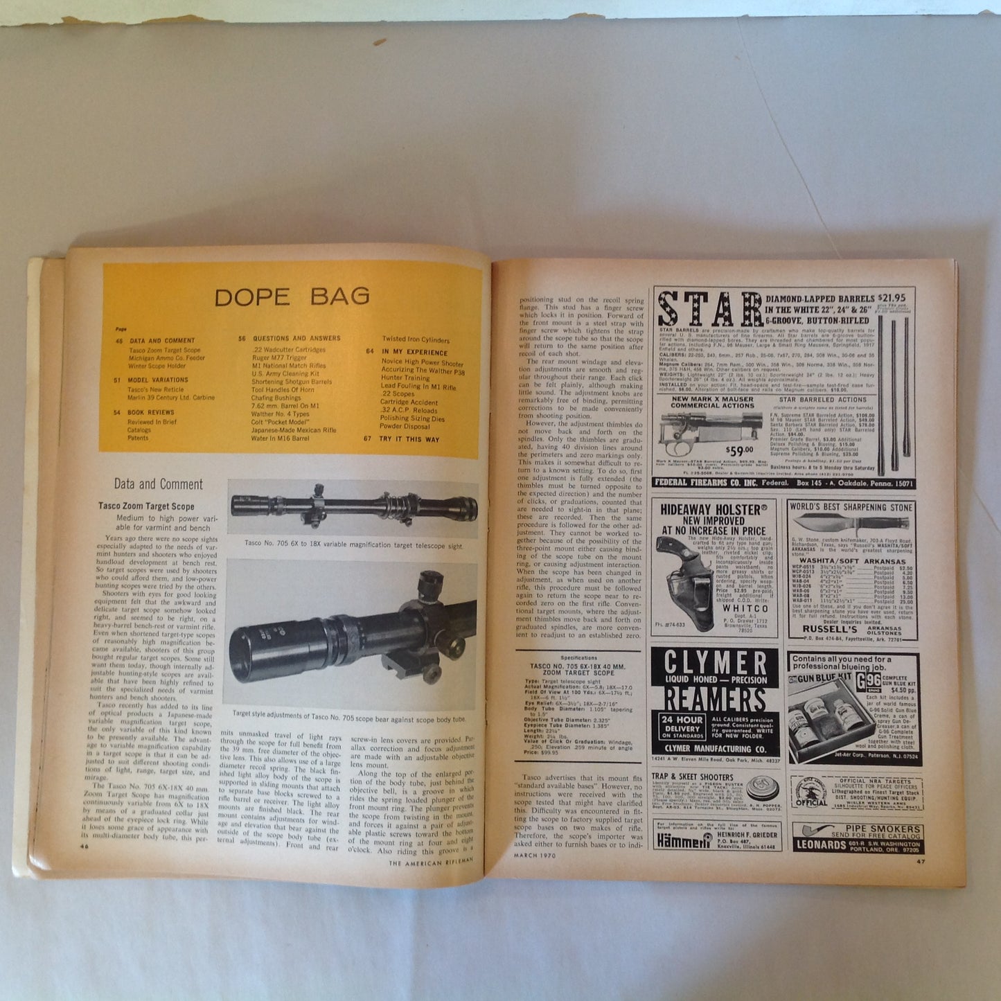 Vintage Mar 1970 American Rifleman Magazine International Shooting Union 40th World Championships Phoenix AZ