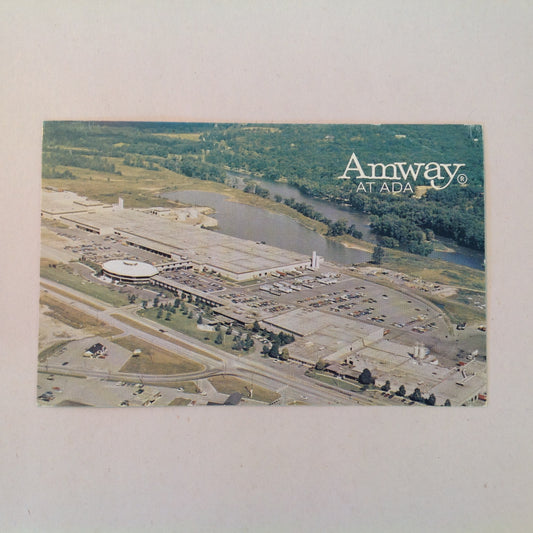 Vintage 1974 Color Postcard Amway at Ada Michigan Aerial View Complex Photo