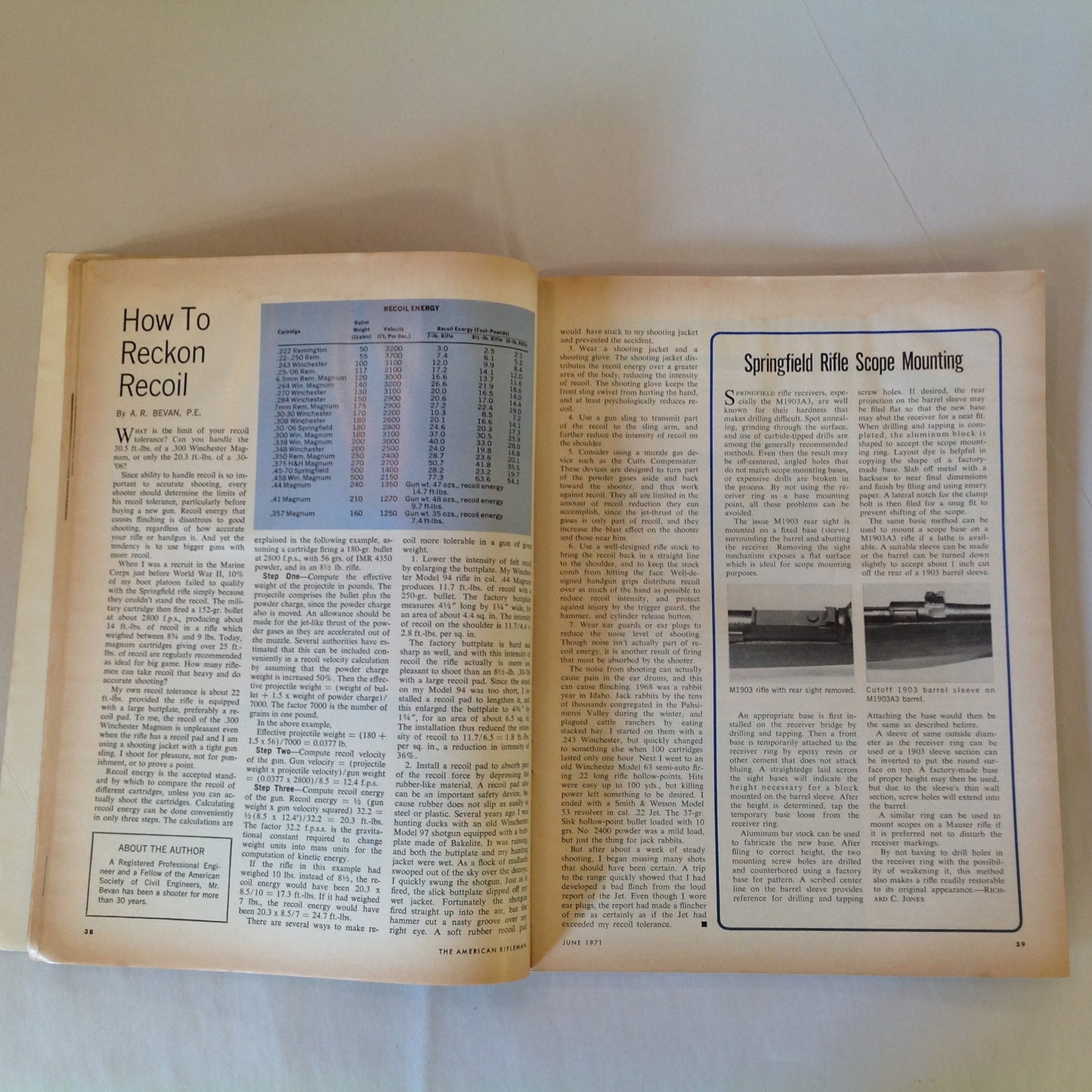 Vintage Jun 1971 American Rifleman Magazine Everyone's Cartridge--The Versatile .22 Rimfire