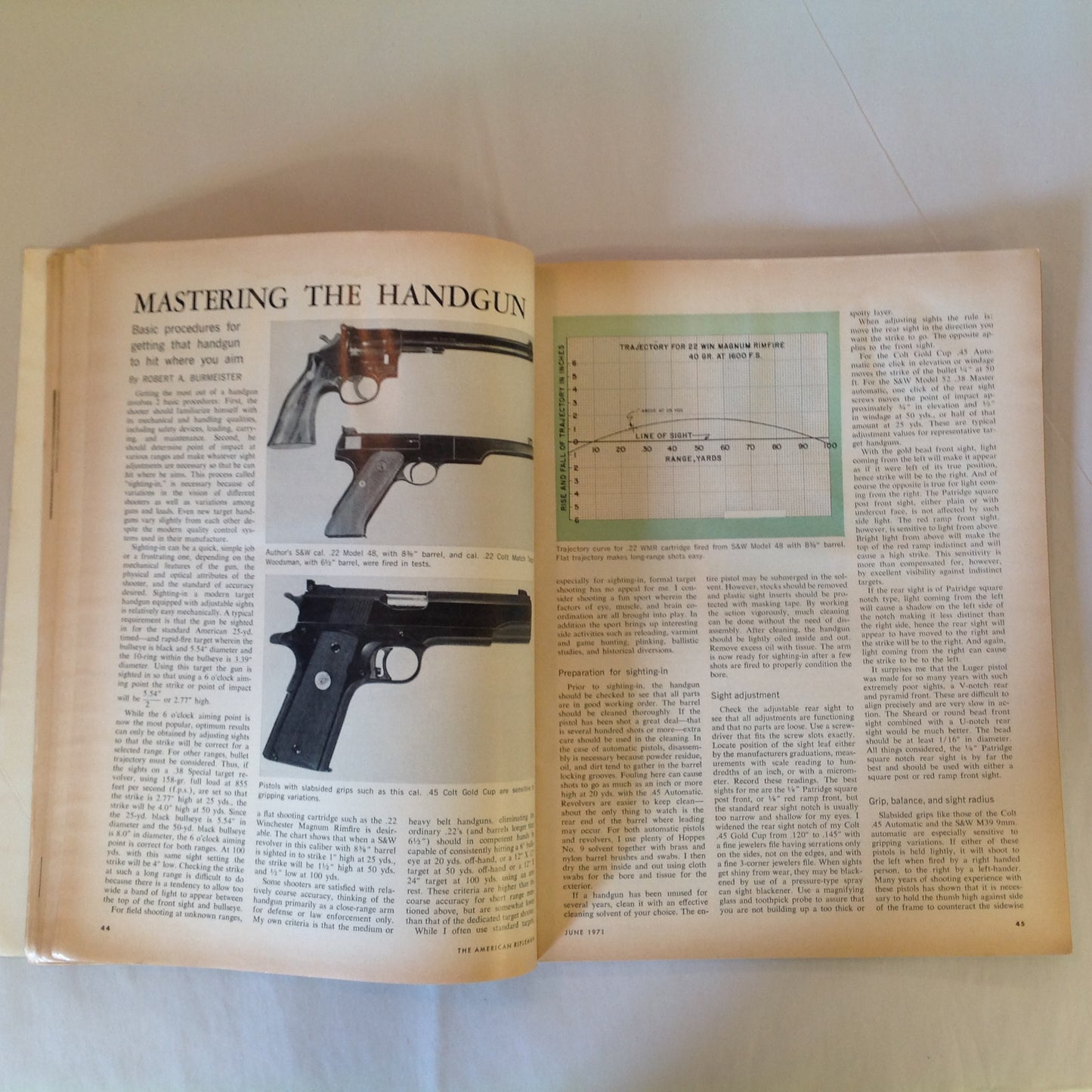 Vintage Jun 1971 American Rifleman Magazine Everyone's Cartridge--The Versatile .22 Rimfire
