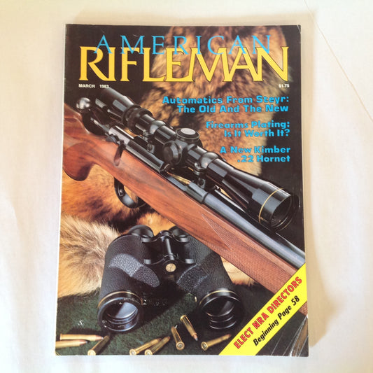 Vintage Mar 1983 American Rifleman Magazine Automatics From Steyr Firearms Plating Kimber .22 Hornet