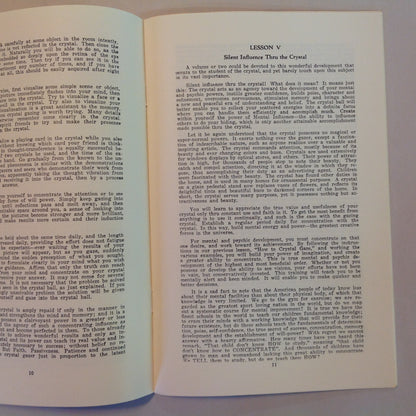 Vintage 1934 Metaphysical Booklet Six Lessons in Crystal Gazing: A Complete Course of Instruction for the Beginner Dr. Korda Ra Mayne