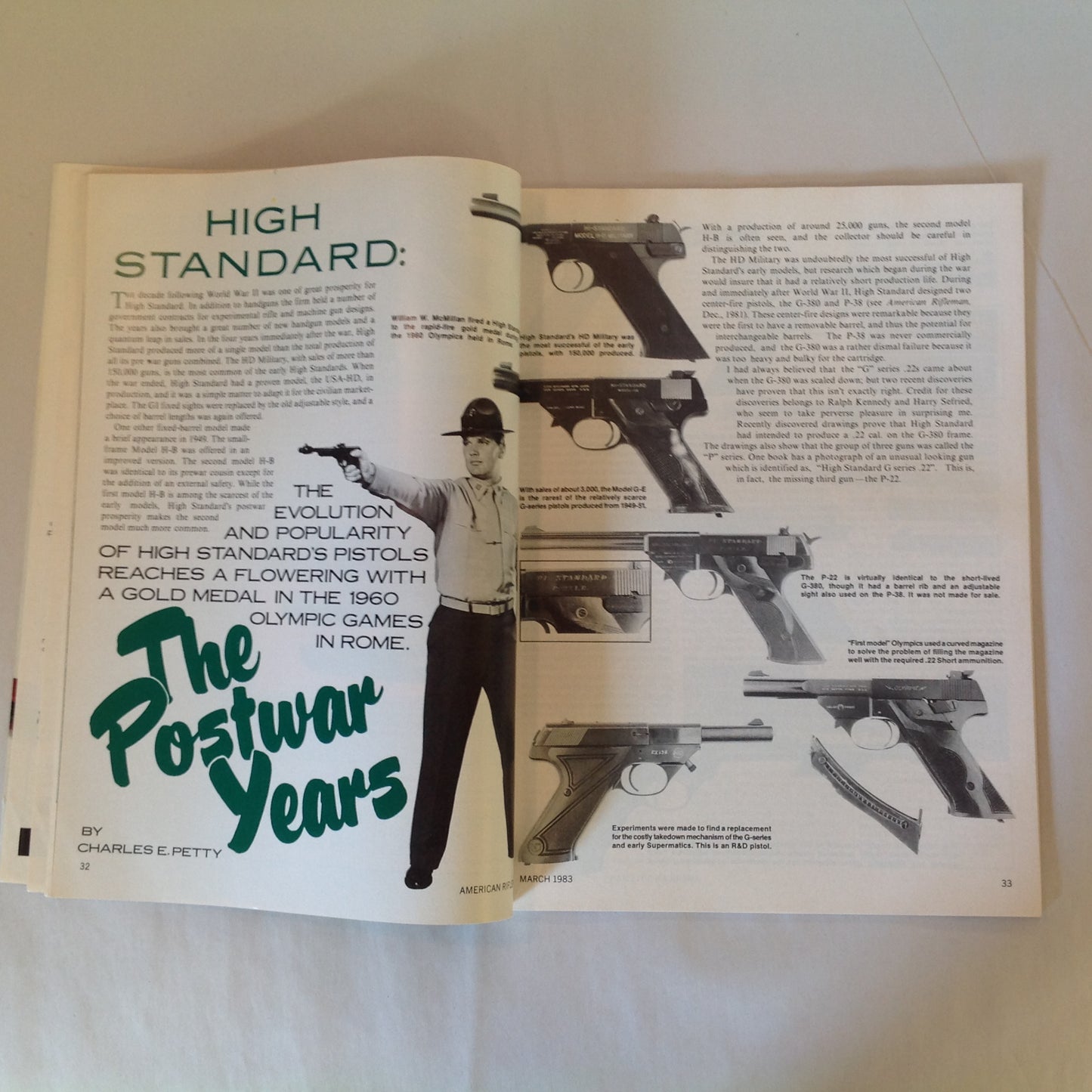 Vintage Mar 1983 American Rifleman Magazine Automatics From Steyr Firearms Plating Kimber .22 Hornet