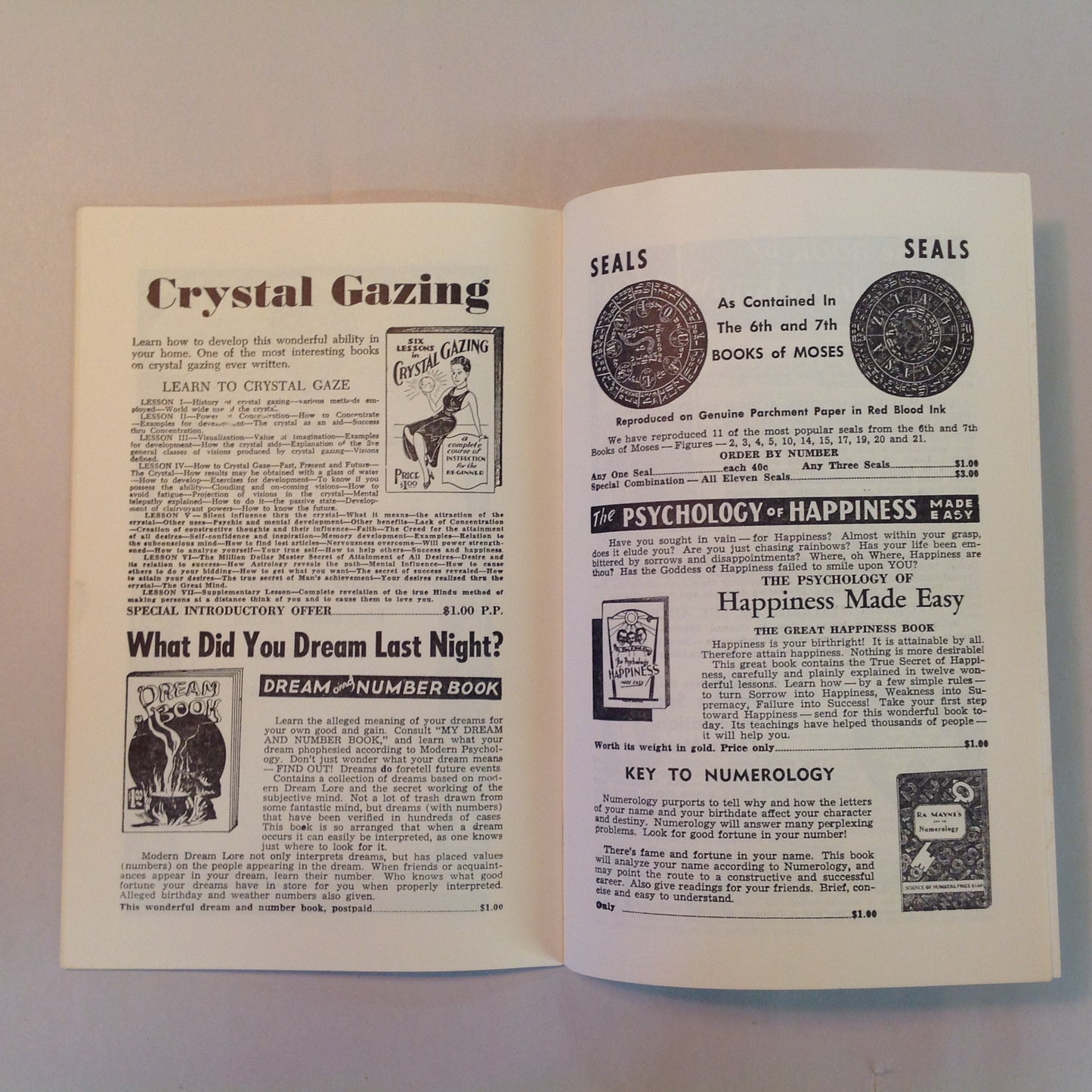 Vintage 1934 Metaphysical Booklet Six Lessons in Crystal Gazing: A Complete Course of Instruction for the Beginner Dr. Korda Ra Mayne