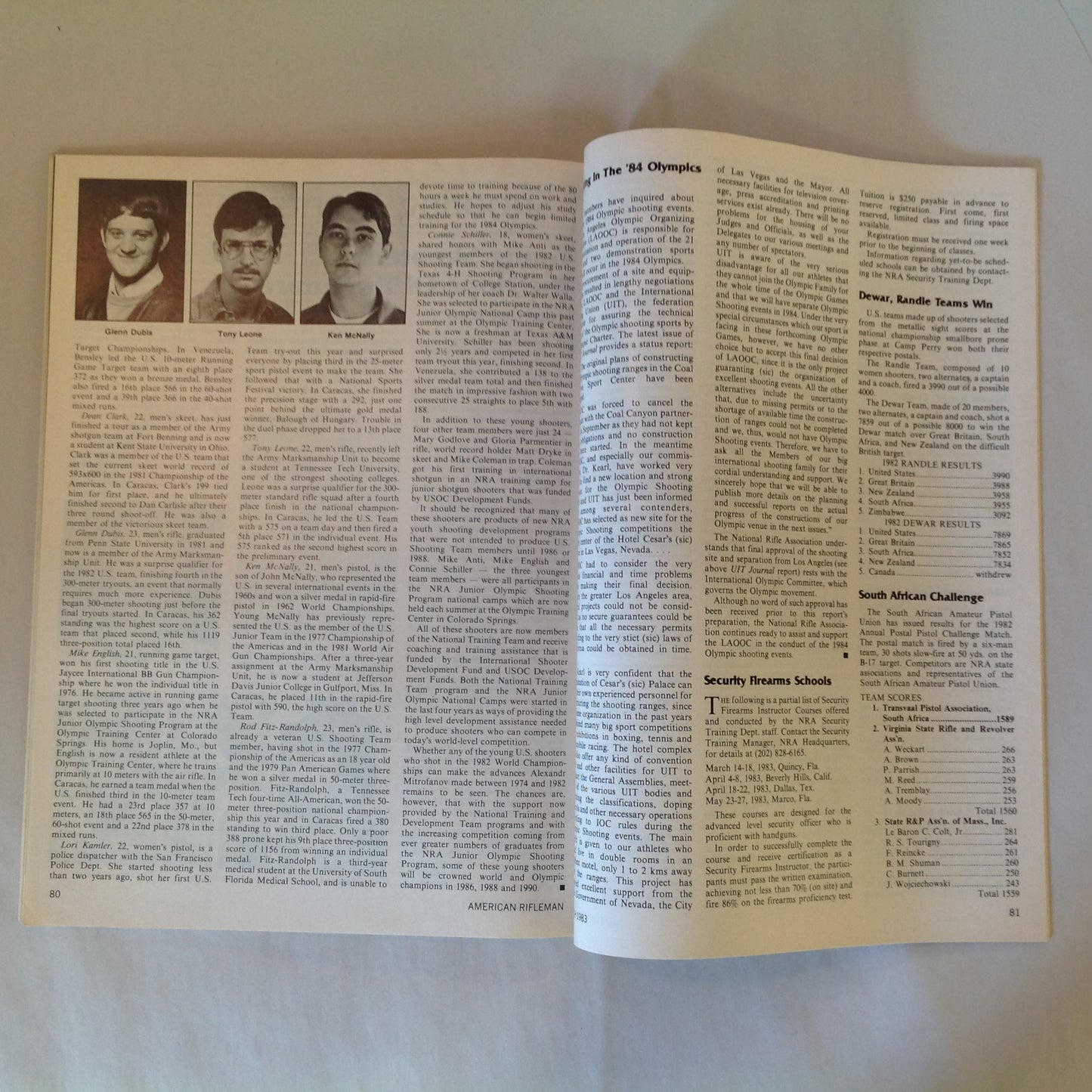 Vintage Mar 1983 American Rifleman Magazine Automatics From Steyr Firearms Plating Kimber .22 Hornet