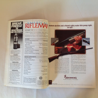 Vintage Sep 1983 American Rifleman Magazine New Colt Series 80 Pistol Remington 3 Millionth 1100 Buckshot Ruining Goose Hunting